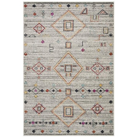Safavieh 3 x 5 ft. Adirondack 208F Power Loomed Rectangle Area Rug Light Grey & Red ADR208F-3